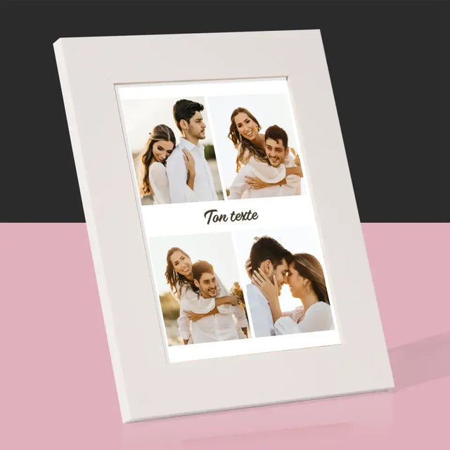 Collage Photo: 4 Photo Et Texte - Cadre Photo