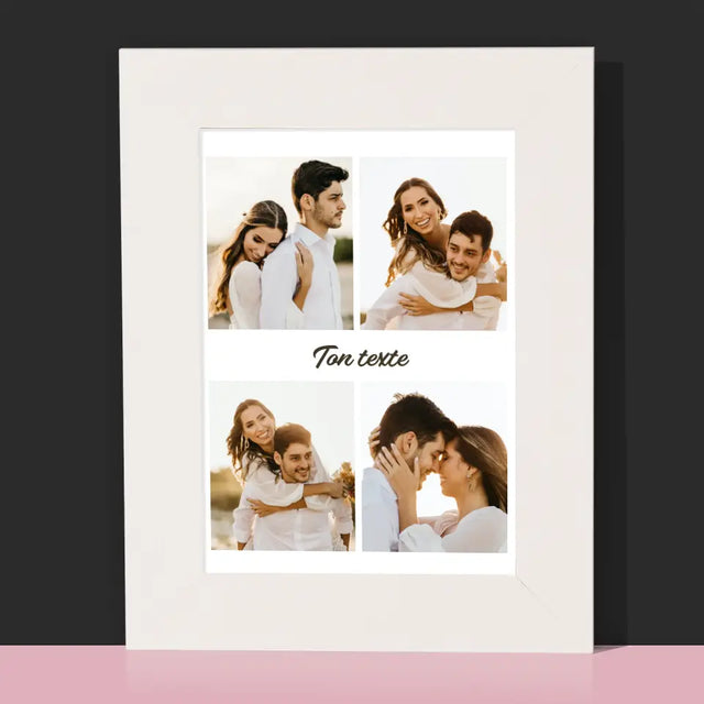 Collage Photo: 4 Photo Et Texte - Cadre Photo