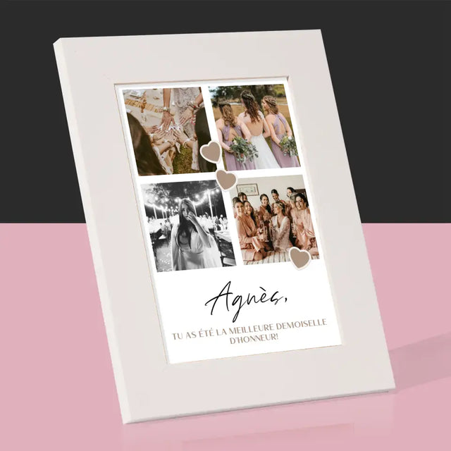 Collage Photo: Merci, Collage De Photos Pour Demoiselle D'Honneur - Cadre Photo