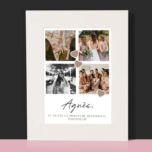 Collage Photo: Merci, Collage De Photos Pour Demoiselle D'Honneur - Cadre Photo