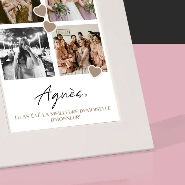 Collage Photo: Merci, Collage De Photos Pour Demoiselle D'Honneur - Cadre Photo