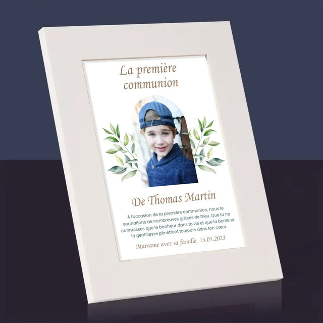 Photo Et Texte: Première Communion, Vœux - Cadre Photo