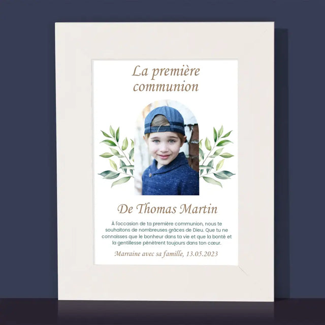 Photo Et Texte: Première Communion, Vœux - Cadre Photo