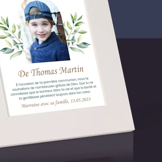 Photo Et Texte: Première Communion, Vœux - Cadre Photo