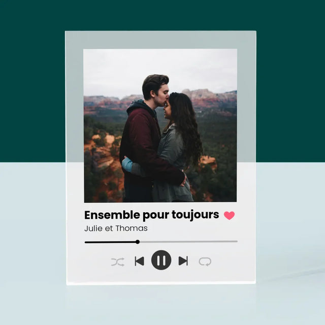 Photo Et Texte: Spotify Avec Ta Photo - Bloc Acrylique