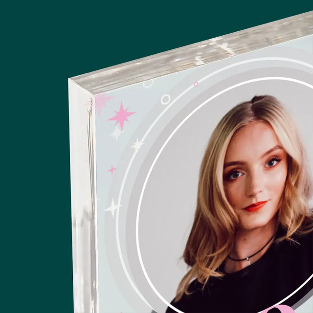 Photo Et Texte: 18, Les Étoiles - Bloc Acrylique