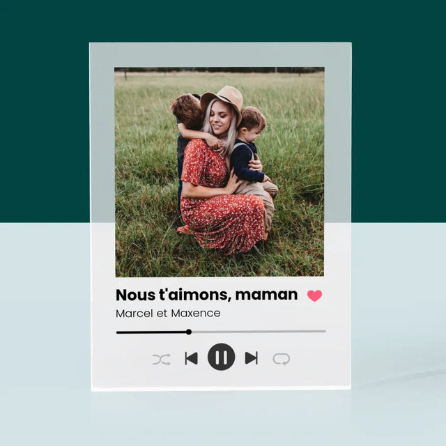 Photo Et Texte: Nous T'Aimons, Maman - Bloc Acrylique