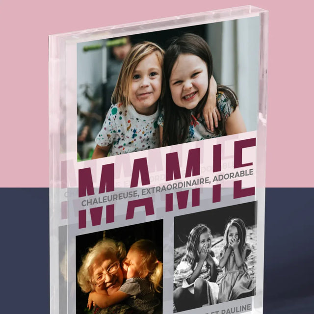 Collage Photo: Grand-Mère - Traits De Caractère Copy - Bloc Acrylique