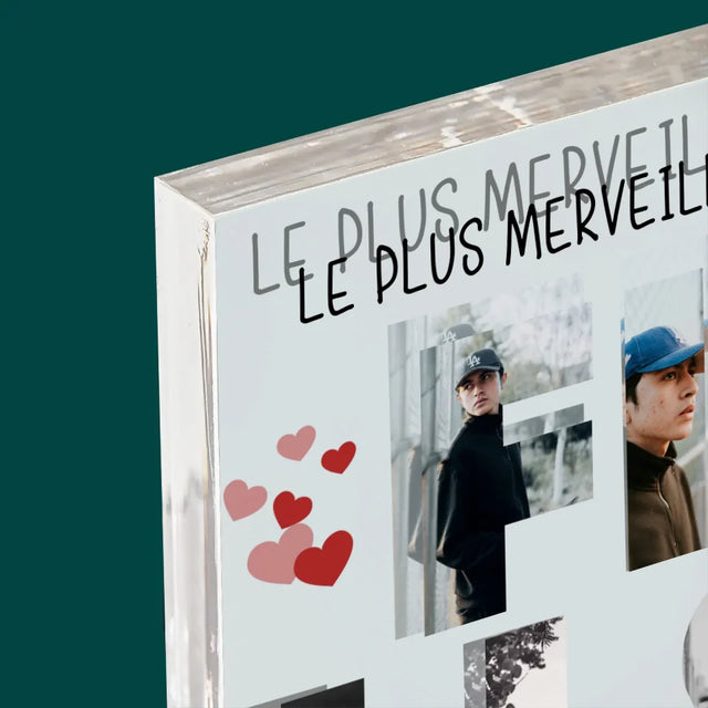 Collage Photo De Lettre: Fills De Tes Photos - Bloc Acrylique