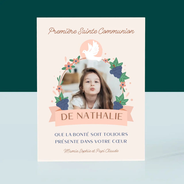 Photo Et Texte: Bonté Dans Le Cœur, La Communion - Bloc Acrylique