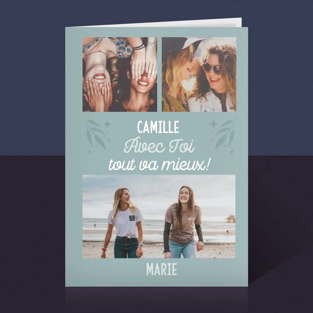Collage Photo: Les Meilleures Amies - Carte De Vœux