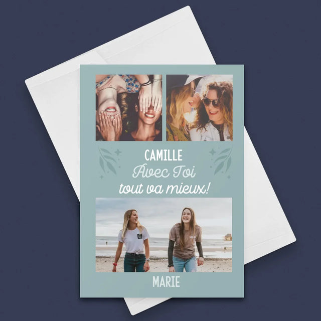 Collage Photo: Les Meilleures Amies - Carte De Vœux
