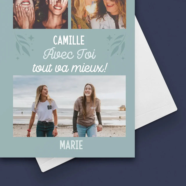 Collage Photo: Les Meilleures Amies - Carte De Vœux