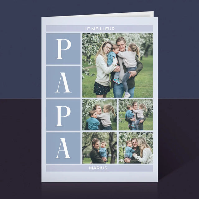 Collage Photo: Meilleur Collage De Papa - Carte De Vœux
