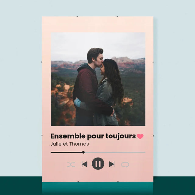 Photo Et Texte: Spotify Avec Ta Photo - Affiche
