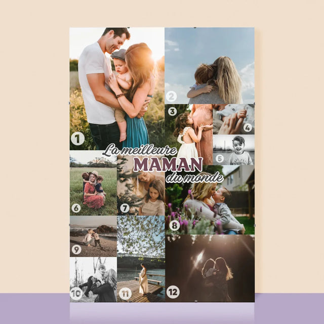Collage Photo: La Meilleure Maman Du Monde - Affiche