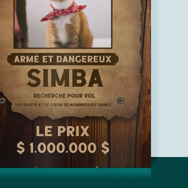 Photo Et Texte: Recherché - Un Animal - Affiche