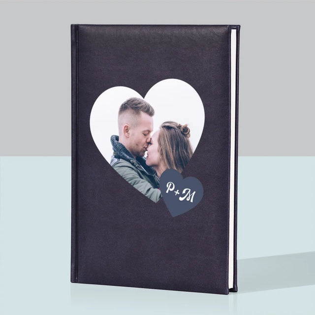 Collage Photo: Initiales Coeur - Cahier De Notes