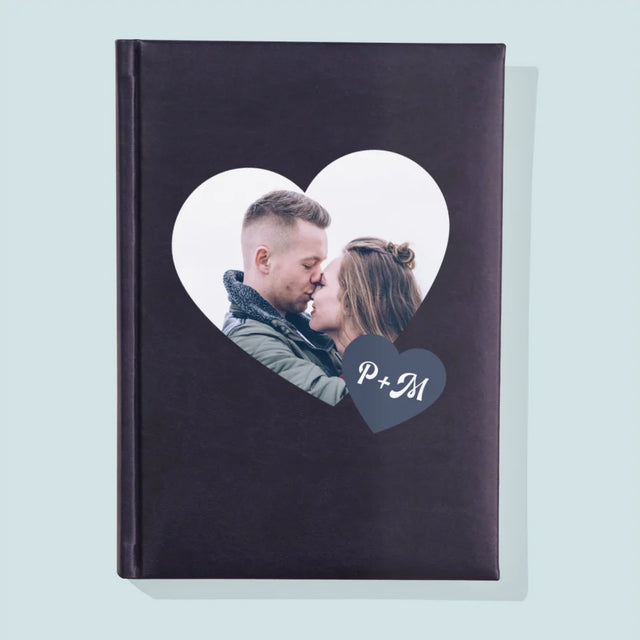 Collage Photo: Initiales Coeur - Cahier De Notes