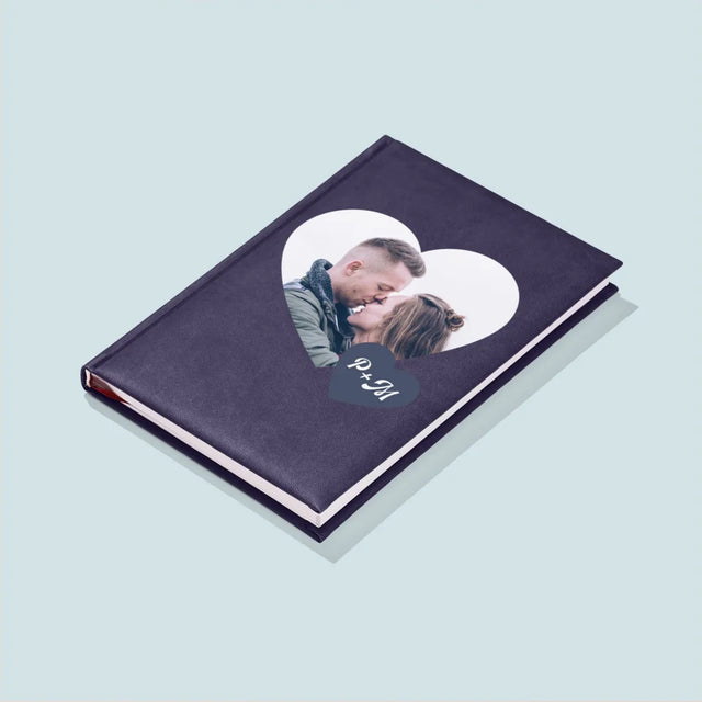 Collage Photo: Initiales Coeur - Cahier De Notes