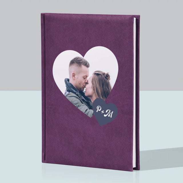 Collage Photo: Initiales Coeur - Cahier De Notes