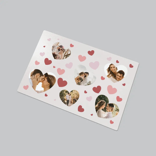 Collage Photo: Photo Des Cœurs - Sous-Main Bureau