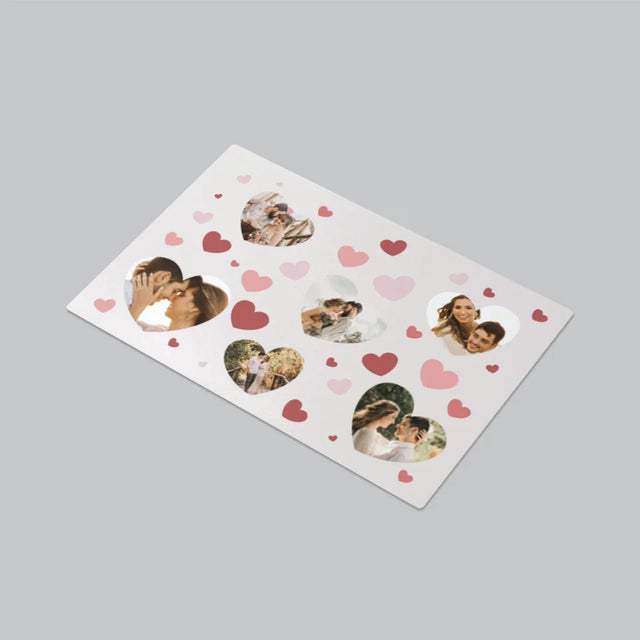 Collage Photo: Photo Des Cœurs - Sous-Main Bureau