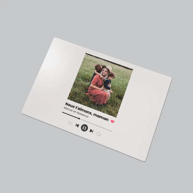 Photo Et Texte: Nous T'Aimons, Maman - Sous-Main Bureau