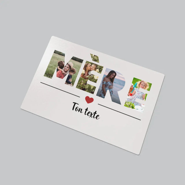 Collage Photo De Lettre: Mère Des Photos - Sous-Main Bureau