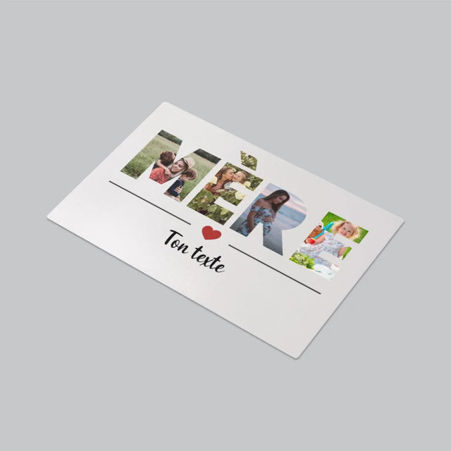 Collage Photo De Lettre: Mère Des Photos - Sous-Main Bureau