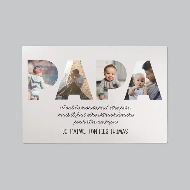 Collage Photo De Lettre: Mon Papa Extraordinaire - Sous-Main Bureau