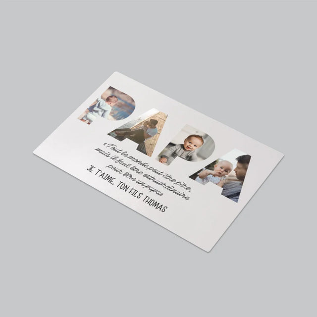 Collage Photo De Lettre: Mon Papa Extraordinaire - Sous-Main Bureau