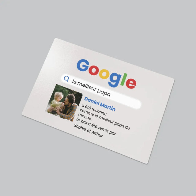 Photo Et Texte: Meilleur Père Résultat Google - Sous-Main Bureau