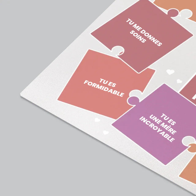 Photo Et Texte: Raisons Pour Lesquelles Je T'Aime Maman - Sous-Main Bureau