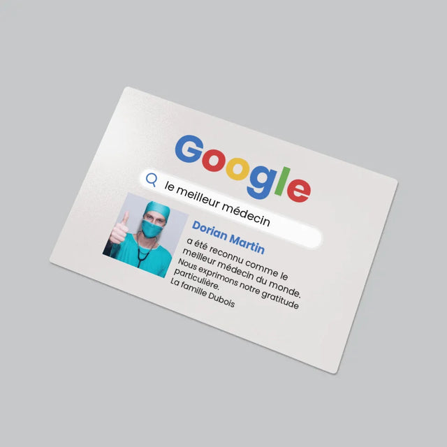 La Photo Et Un Texte: Meilleur Médecin Résultat Google - Sous-Main Bureau