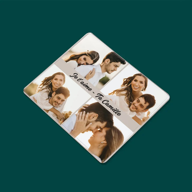 Collage Photo: 4 Photo Et Texte - Tapis De Souris