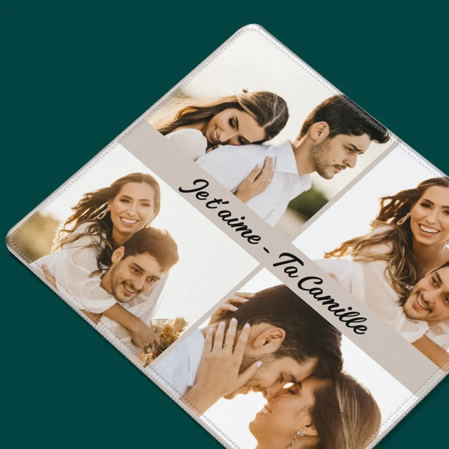 Collage Photo: 4 Photo Et Texte - Tapis De Souris