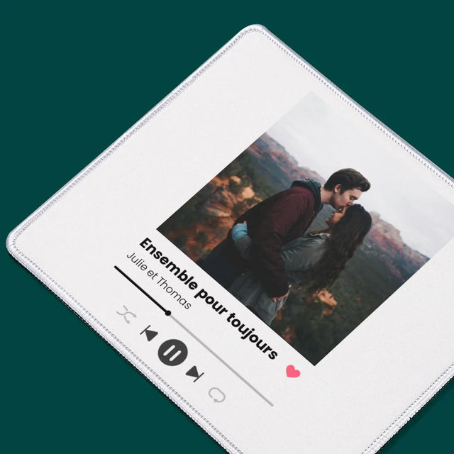 Photo Et Texte: Spotify Avec Ta Photo - Tapis De Souris