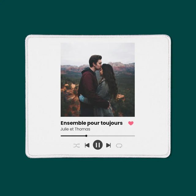 Photo Et Texte: Spotify Avec Ta Photo - Tapis De Souris