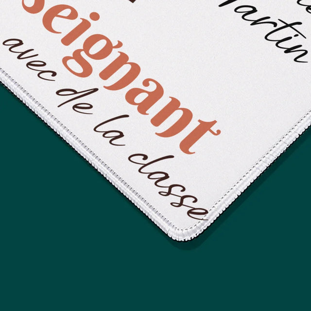 Photo Et Texte: L'Enseignant Avec De La Classe - Tapis De Souris