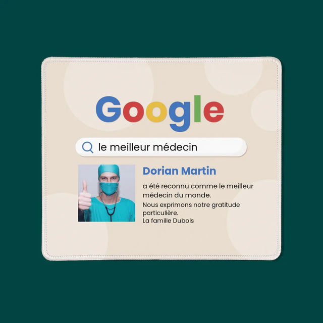 Photo Et Texte: Meilleur Médecin Résultat Google - Tapis De Souris