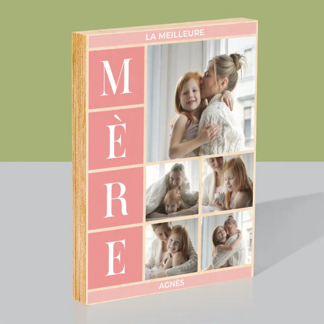 Collage Photo: Meilleure Maman, Collage - Impression Sur Bois