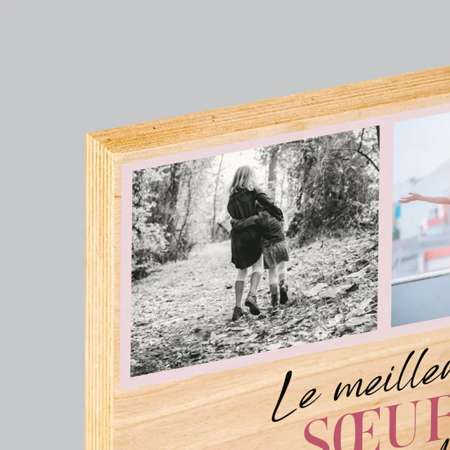 Collage Photo: La Meilleure Sœur - Impression Sur Bois