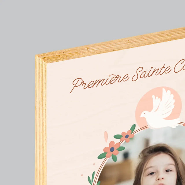 Photo Et Texte: Bonté Dans Le Cœur, La Communion - Impression Sur Bois