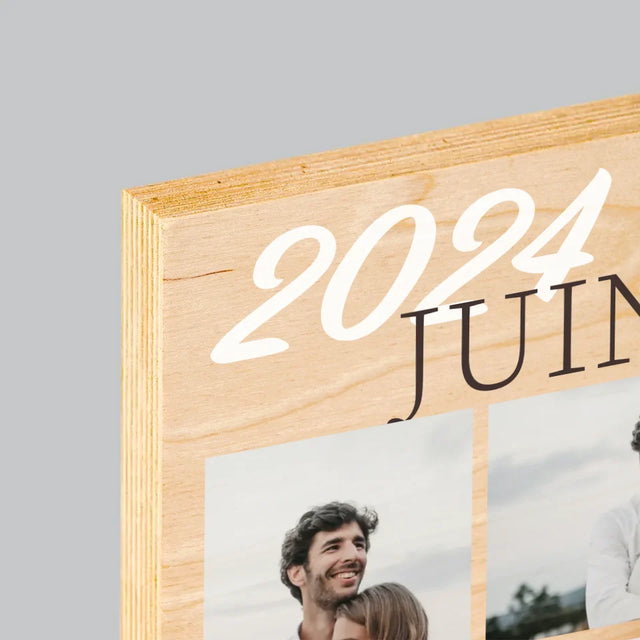 Collage Photo: Mr&Mrs Data - Impression Sur Bois