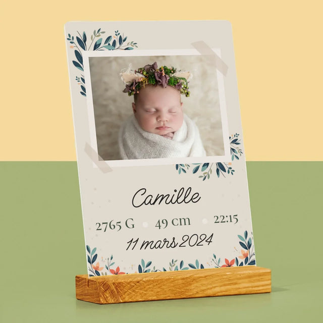 L'Acte De Naissance De L'Enfant: Métrique, Les Fleurs - Impression Sur Verre Acrylique