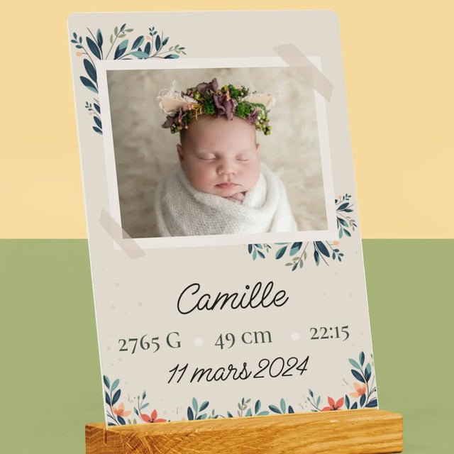 L'Acte De Naissance De L'Enfant: Métrique, Les Fleurs - Impression Sur Verre Acrylique