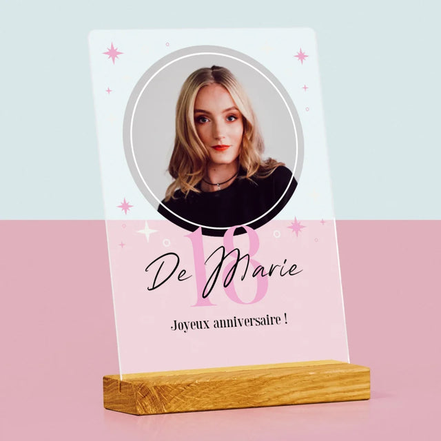 Photo Et Texte: 18, Les Étoiles - Impression Sur Verre Acrylique