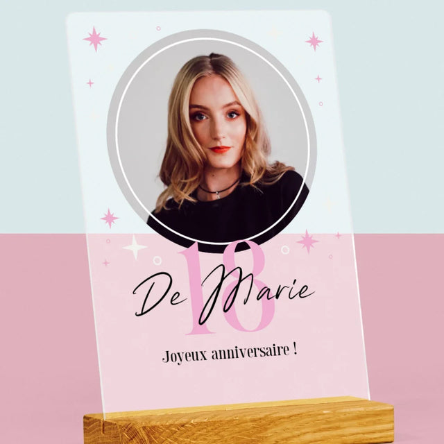 Photo Et Texte: 18, Les Étoiles - Impression Sur Verre Acrylique