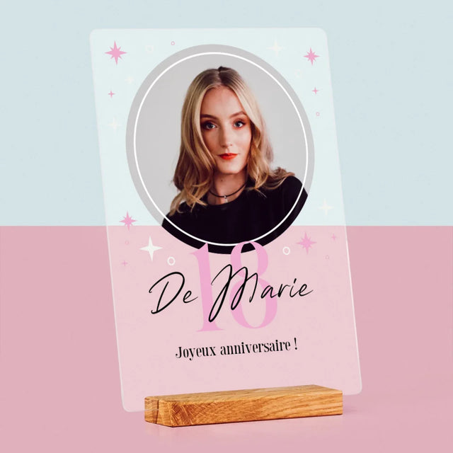 Photo Et Texte: 18, Les Étoiles - Impression Sur Verre Acrylique